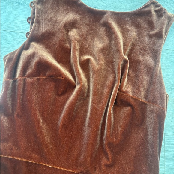 Revelry Rust Velvet Cleo fall maxi formal bridesmaid dress - Picture 3 of 5